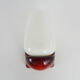 Vintage wall lamp in burgundy pvc and globe in white opaline. Year 70