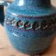 Blue ceramic pitcher Emile Masson Vallauris