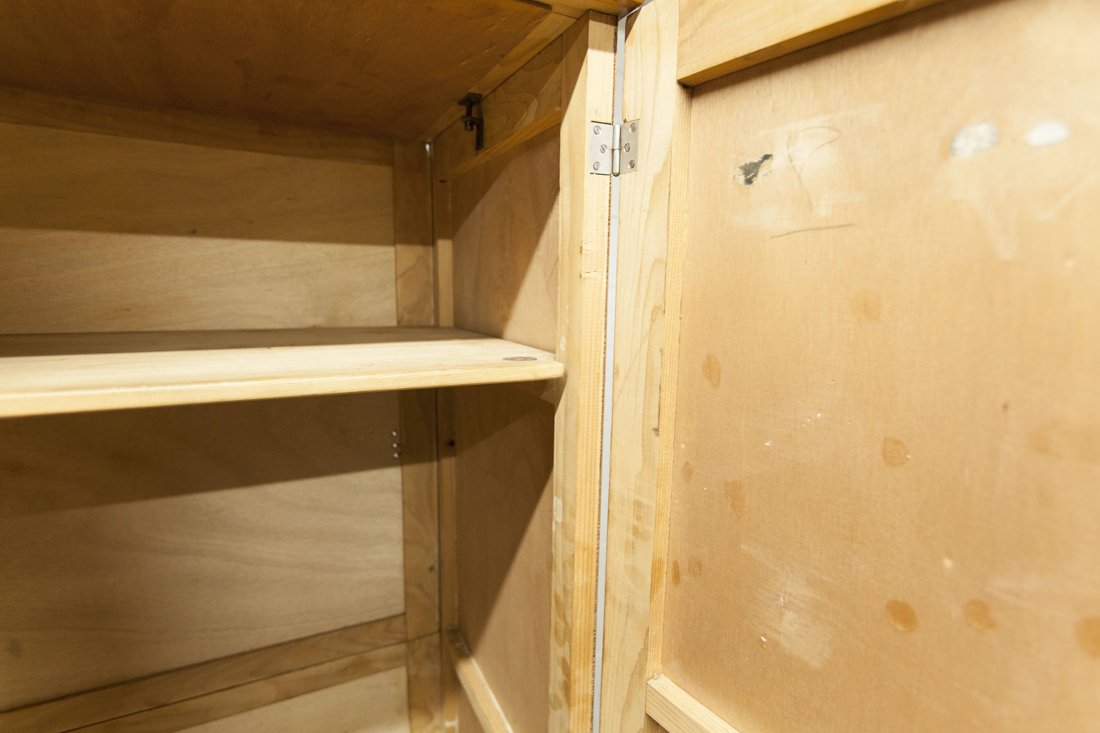 1950s Parisian wardrobe with mirror, 135 x 19 cm