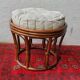 Dark rattan stool
