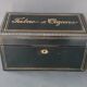 Coffret à tabac et cigares en bois et laiton Napoléon 3