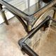 2 coffee tables, rattan sofa tips and smoked glass
