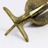 Brutalist bronze candle holder