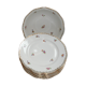8 plates and a dish in porcelain decorated small flowers