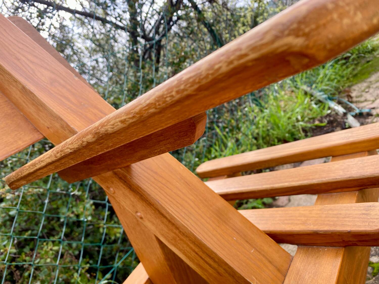 Designer bench in solid oak