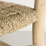 Chair made of teak and natural fibers