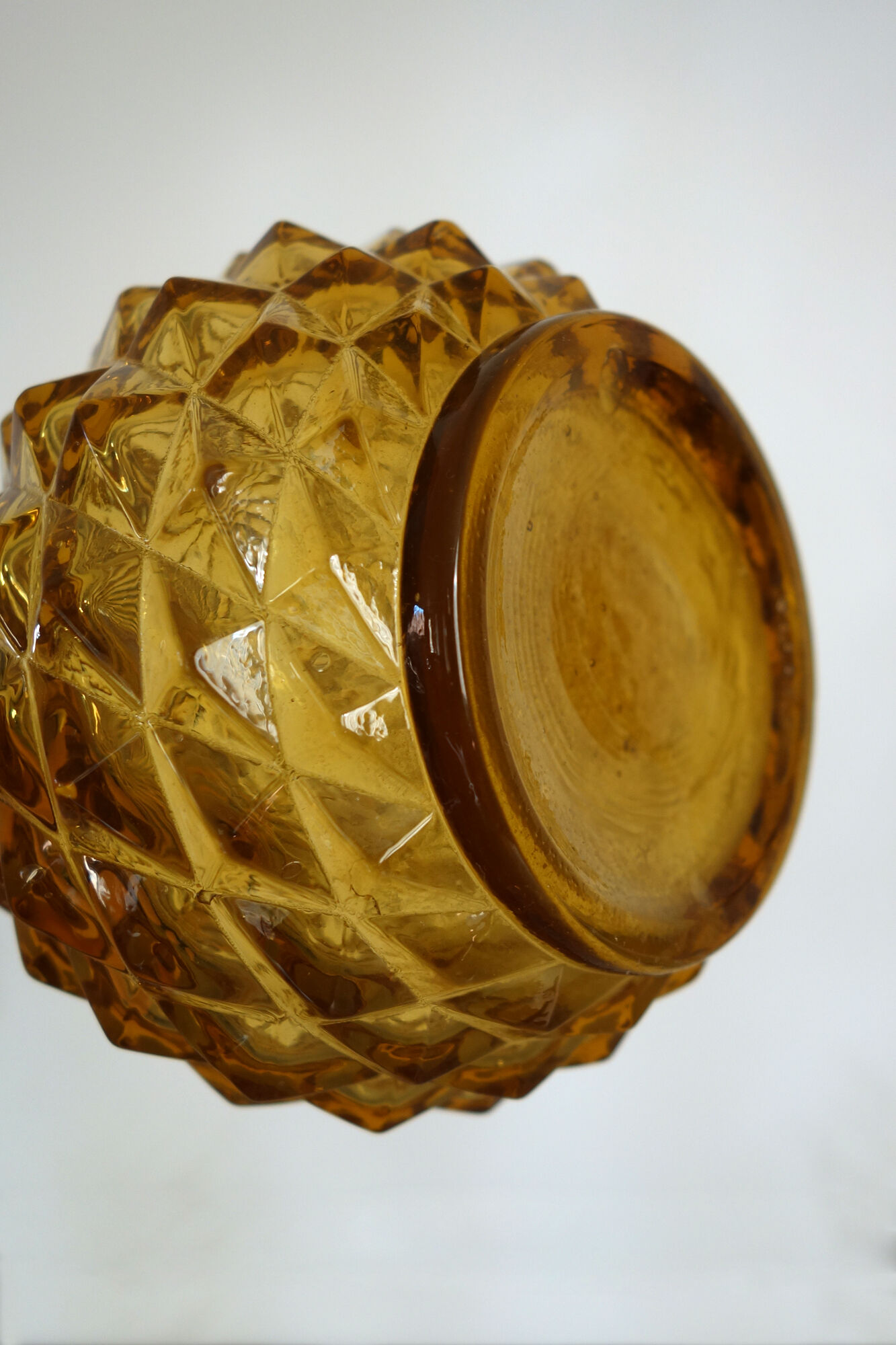 Italian bubble vase Empoli glass