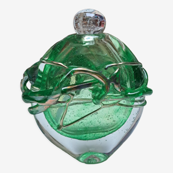 Blown glass perfume bottle