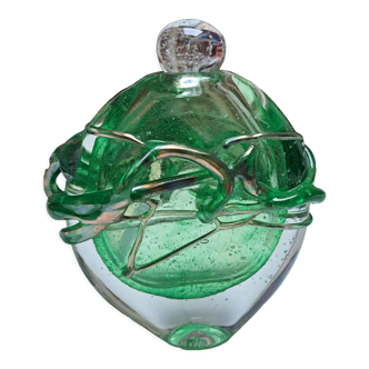 Blown glass perfume bottle