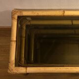 Tables gigognes vintage en rotin et bambou
