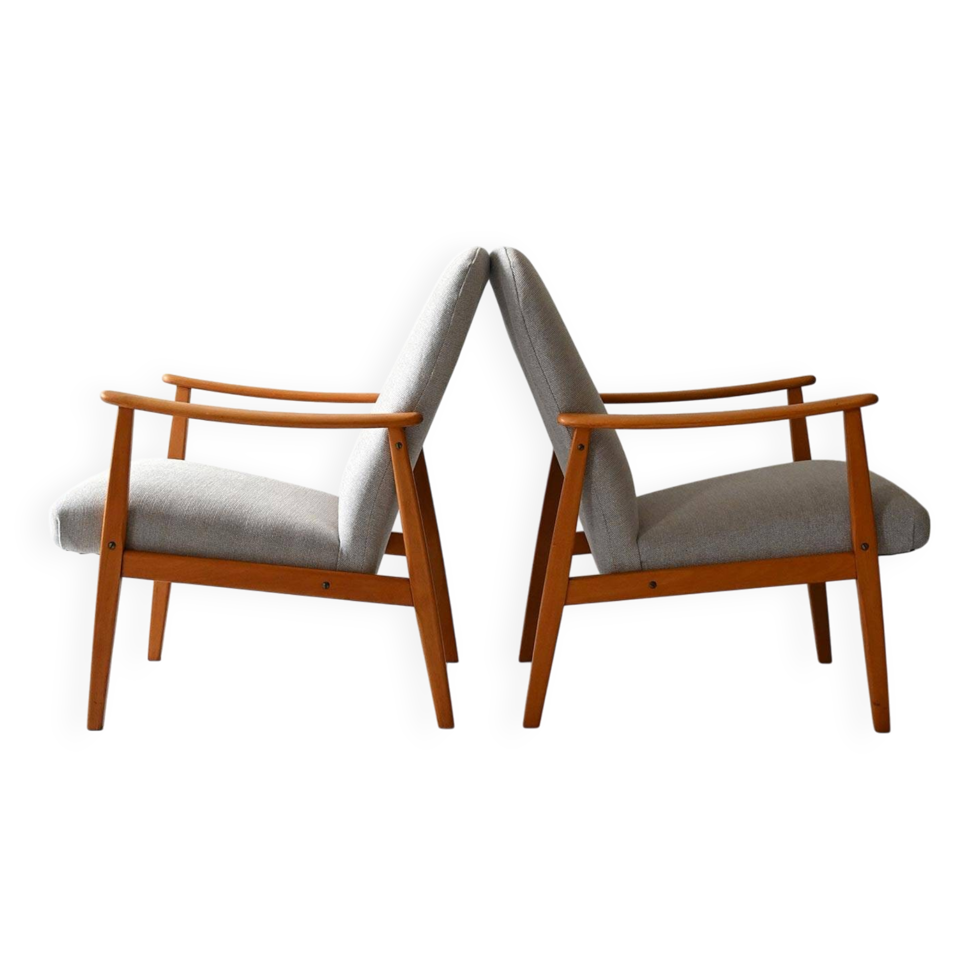 Pair of Scandinavian Mid-Century Oak Armchairs