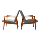 Pair of Scandinavian Mid-Century Oak Armchairs