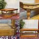 19th-century work table in English pine.