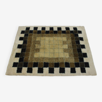 Tapis abstrait en laine des années 1960 par Hojer Eksport Wilton, Danemark