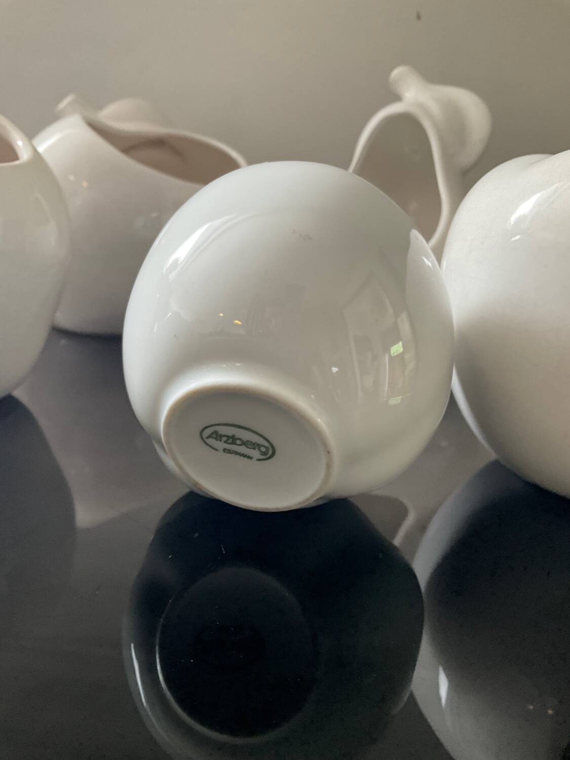Set of 6 vintage ceramic fruit vases/cachepots