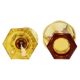 Set of Amber Vases Luxval Américain Art Deco 1935