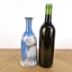 blue designer bottle signed - vintage soliflore vase
