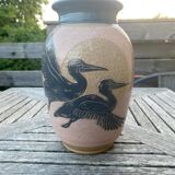 Art Deco ceramic vase signed Seitz