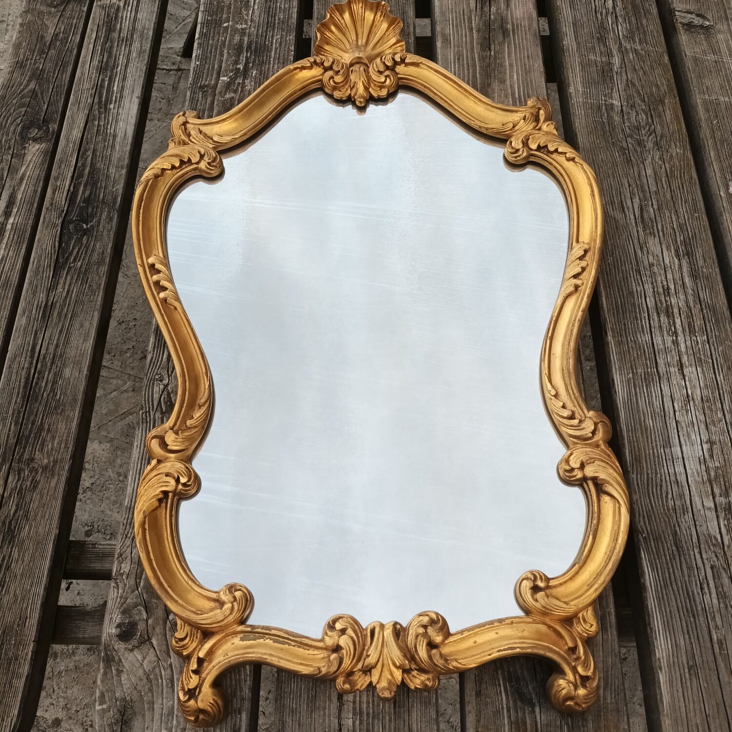 Golden baroque mirror