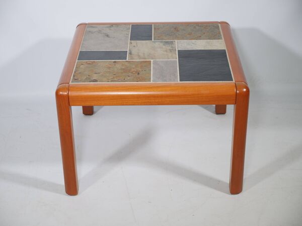 Table d'appoint en mosaïque de teck par Sallingboe Jellin 1970