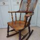 Chaise à Bascule Windsor Antique du 19ème Siècle