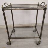 Silver-plated brass rolling trolley