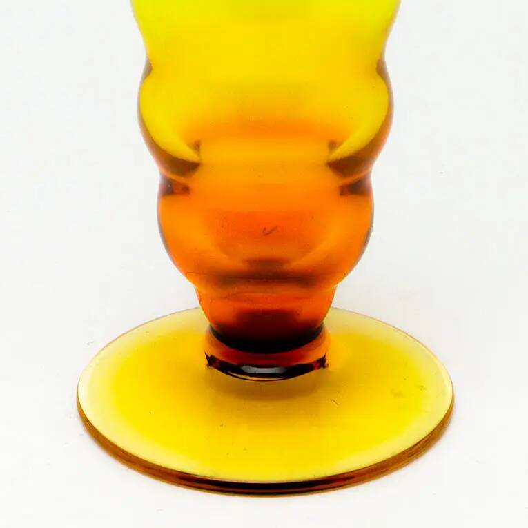 Mid-century modern vase, glass, Moser, Czechoslovakia, 1960s