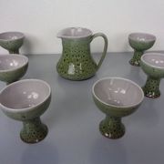 Ceramic Decanters & Tumblers, 1960s, Set of 7