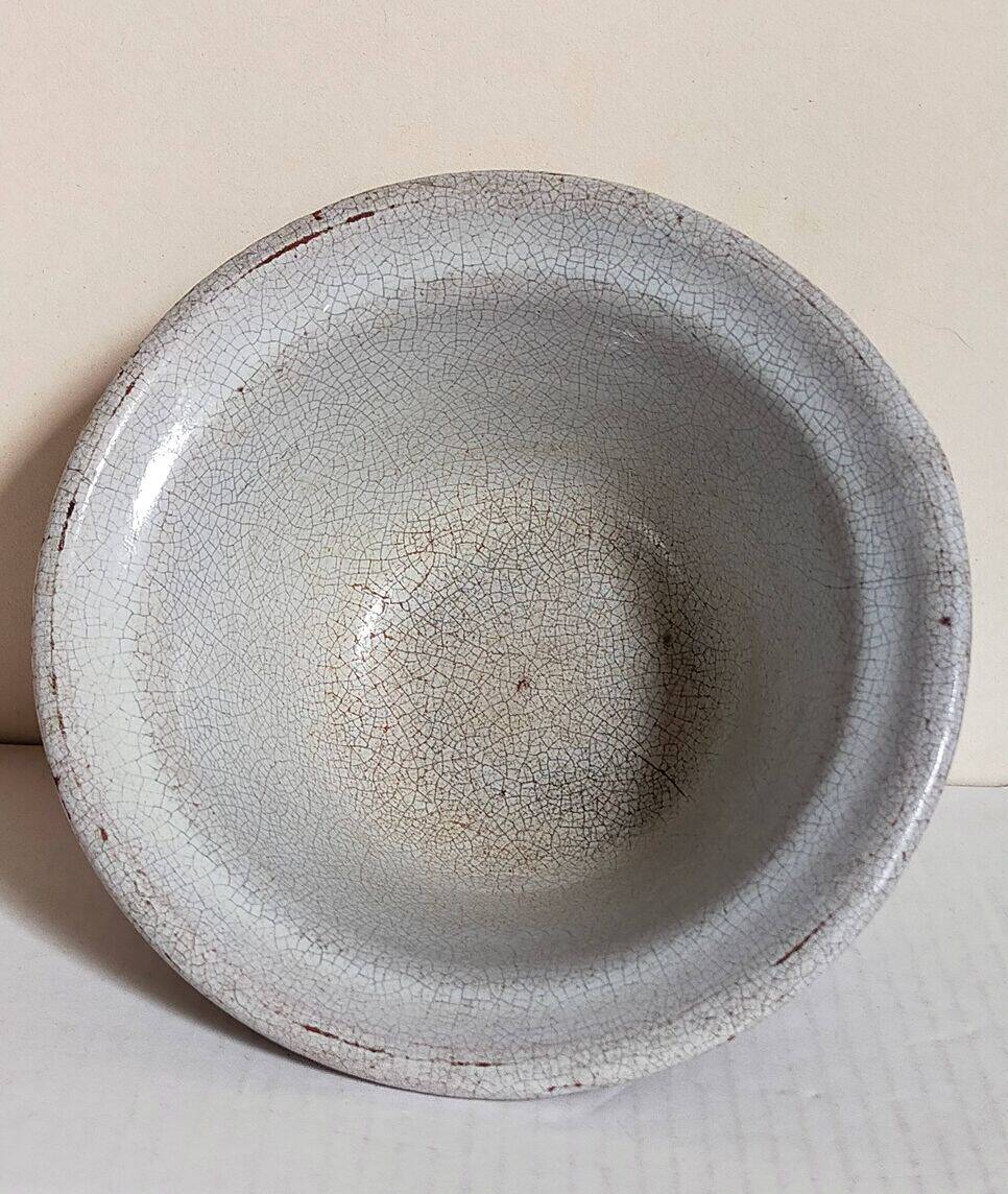 19th century enamelled earthenware salad bowl