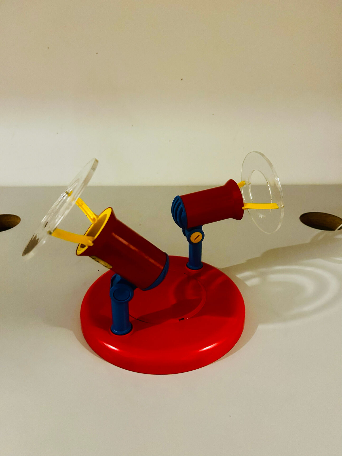 Brilliant Red & Blue Vintage Ceiling Light 1980s Germany