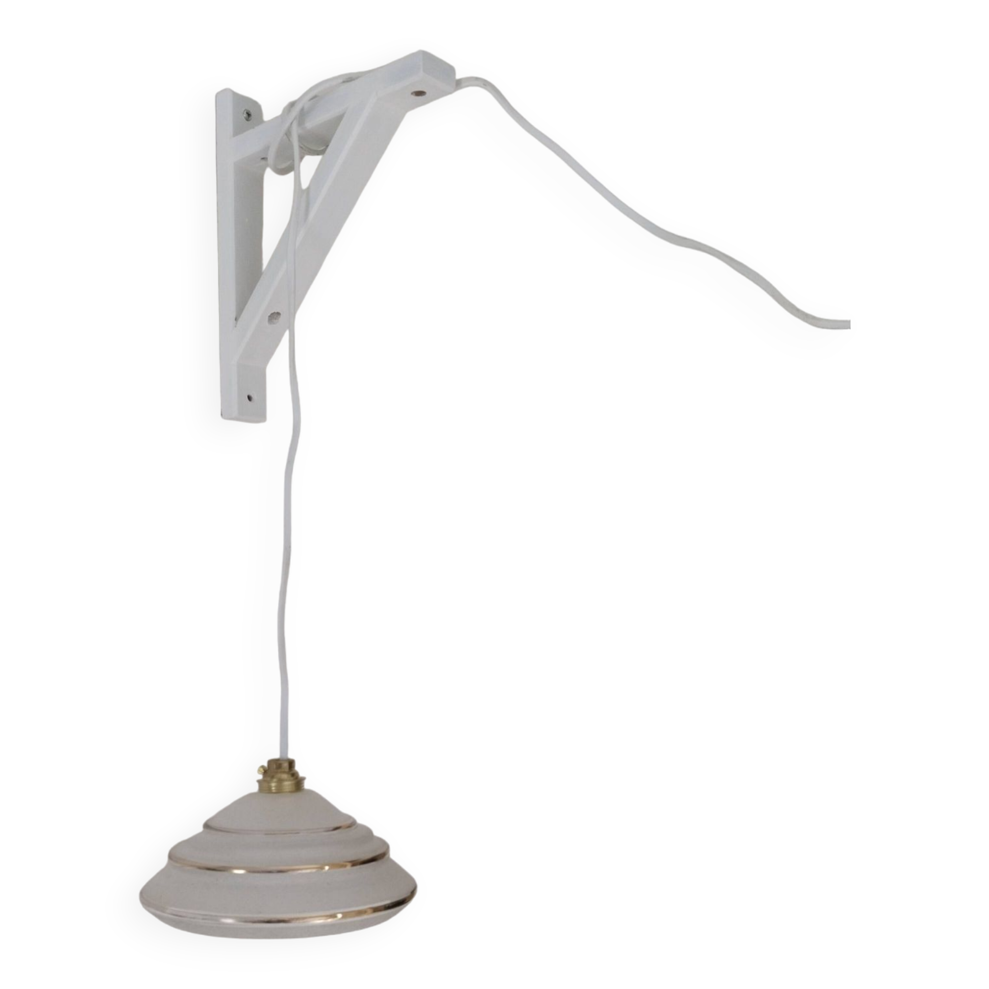 White and gold granite glass pendant light, portable lamp