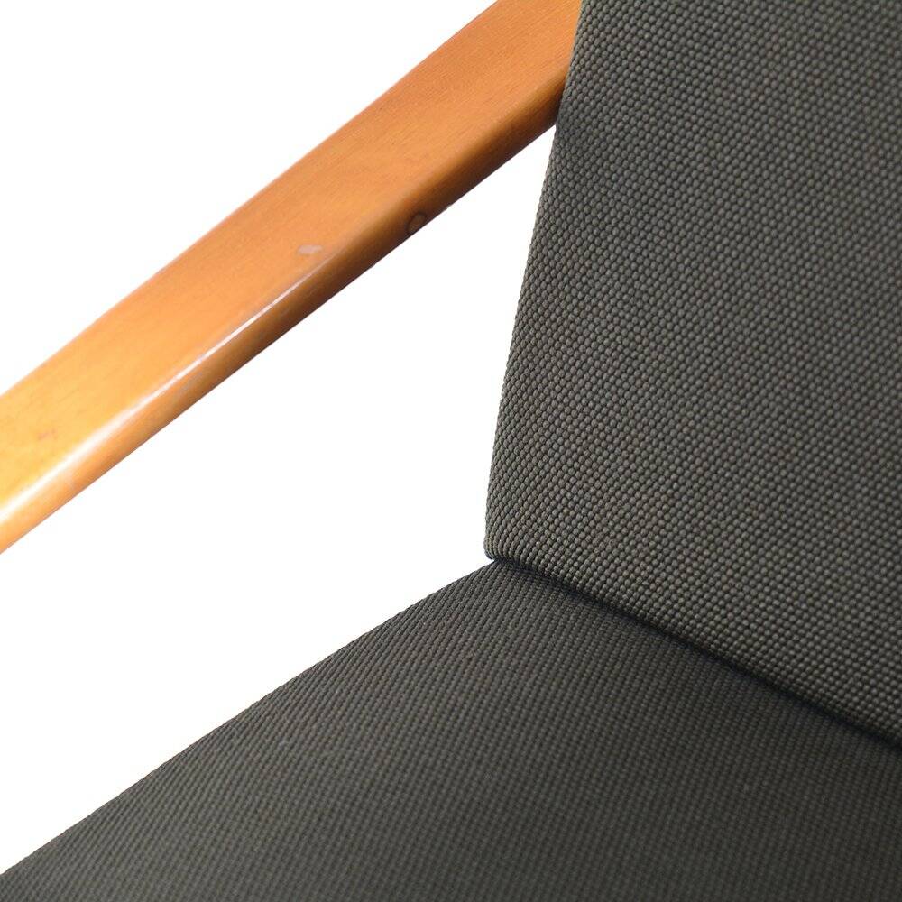 Mid-century armchair in green fabric and beech wood by Jitona, Czechoslovakia 1960s