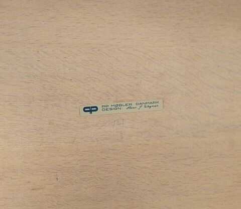 Coffee table in oak designed by Hans J. Werner and manufactured by PP Furniture.