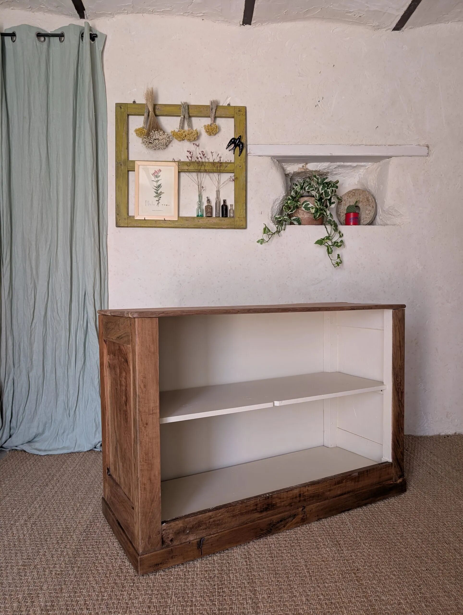 Antique walnut sideboard – Console, bathroom cabinet or kitchen sideboard