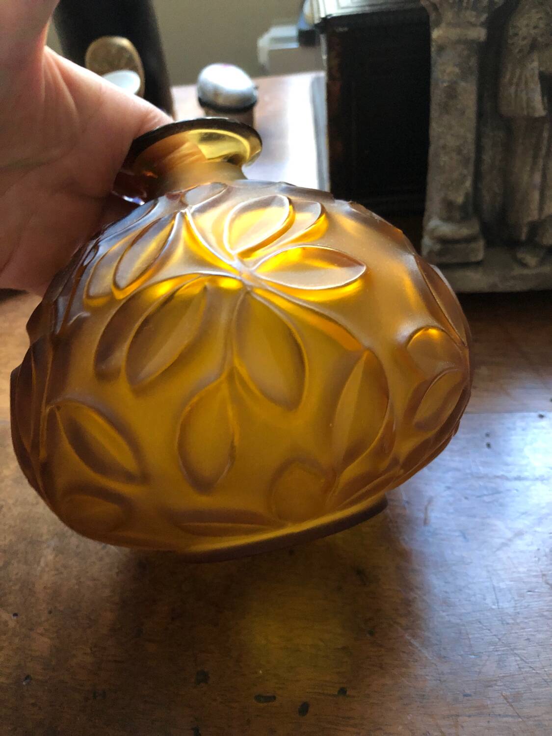 Art Deco glass vase Sabino