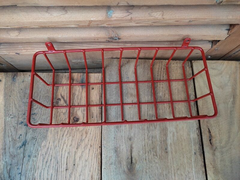 Sponge soap holder support Metal red