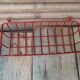 Porte savon éponge support métal rouge