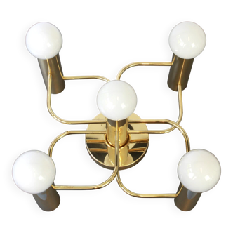 Leola Sciolari Ceiling Light in Dark Brass, Germany, 1980s