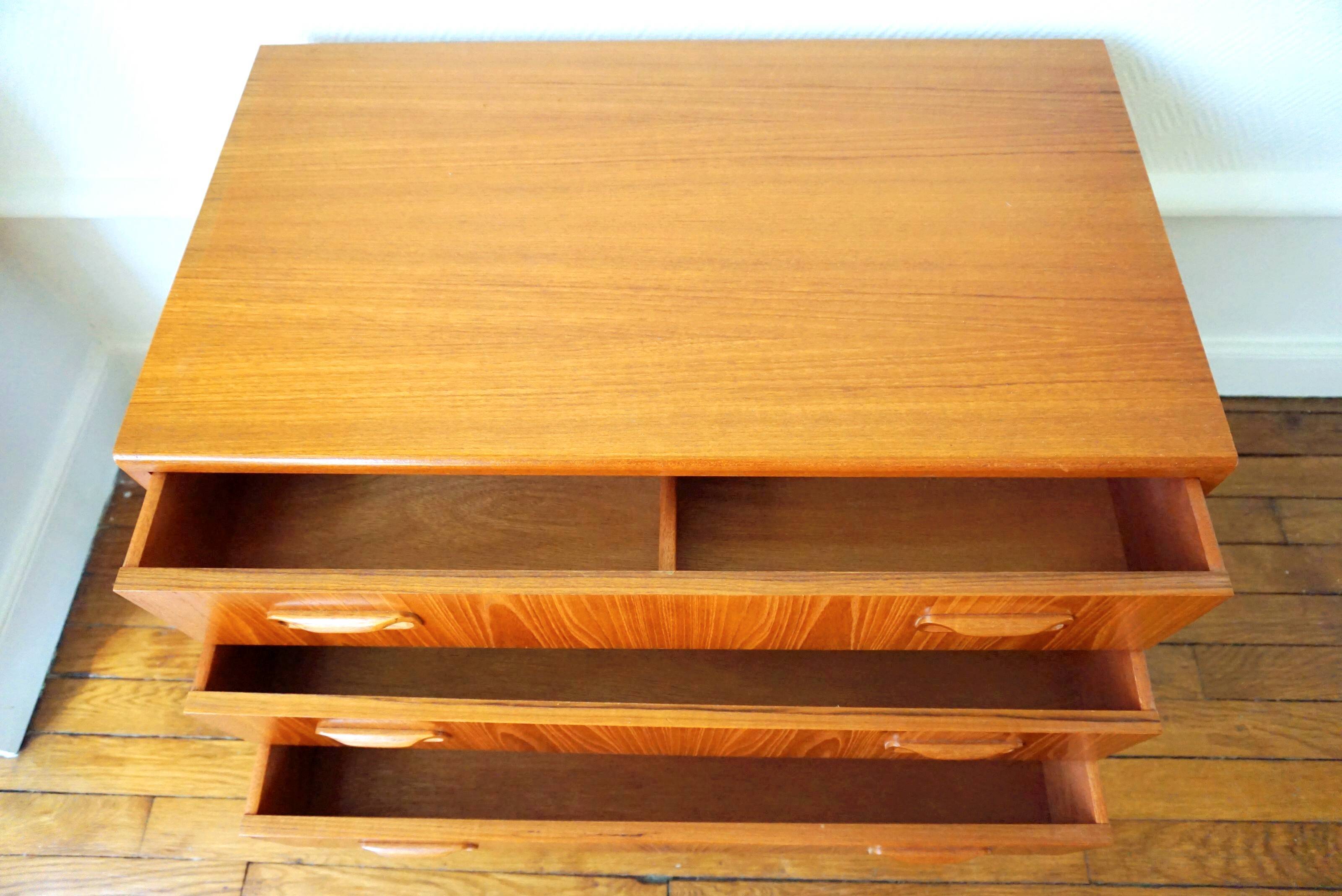 Dresser foot metal by G plan teak