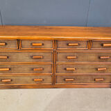 Vintage rattan and bamboo chest of drawers, 1970s