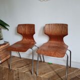 Set of 2 Pagholz Pagwood chairs 1960-1970