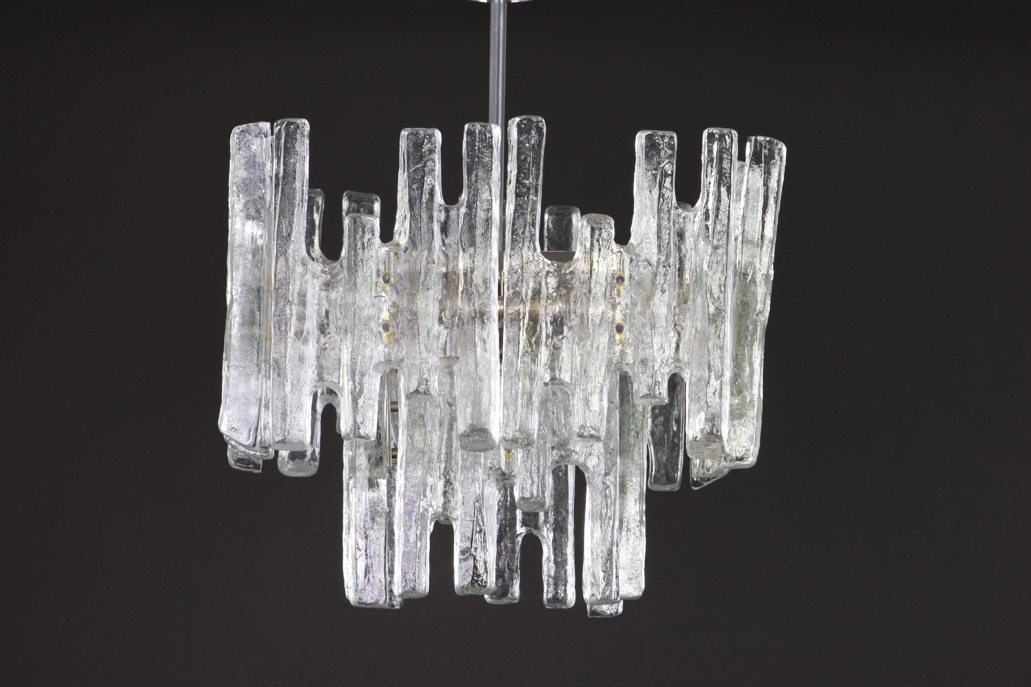 Rare Murano glass chandelier by Kalmar, Austria, 1960s