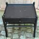 Vintage bedside table from the 1980s in black wood.