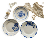 Mix and match 3 flat plates from Digoin.