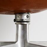 Early Danish "Egg Chair" in Brown Cognac Leather by Arne Jacobsen, 1960s