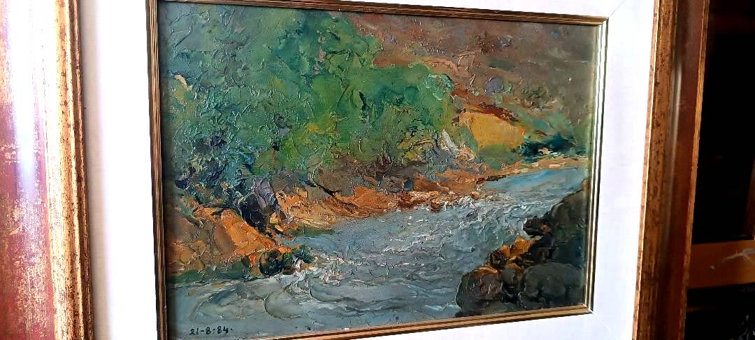 Oil painting on cardboard, dated and unsigned, late 19th century, Italian school
