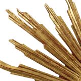 Large Gold Leaf Gilded Wooden Sun Mirror Sunburst Mirror 75cm