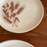 9 dessert plates decorated with Sarreguemine wheat