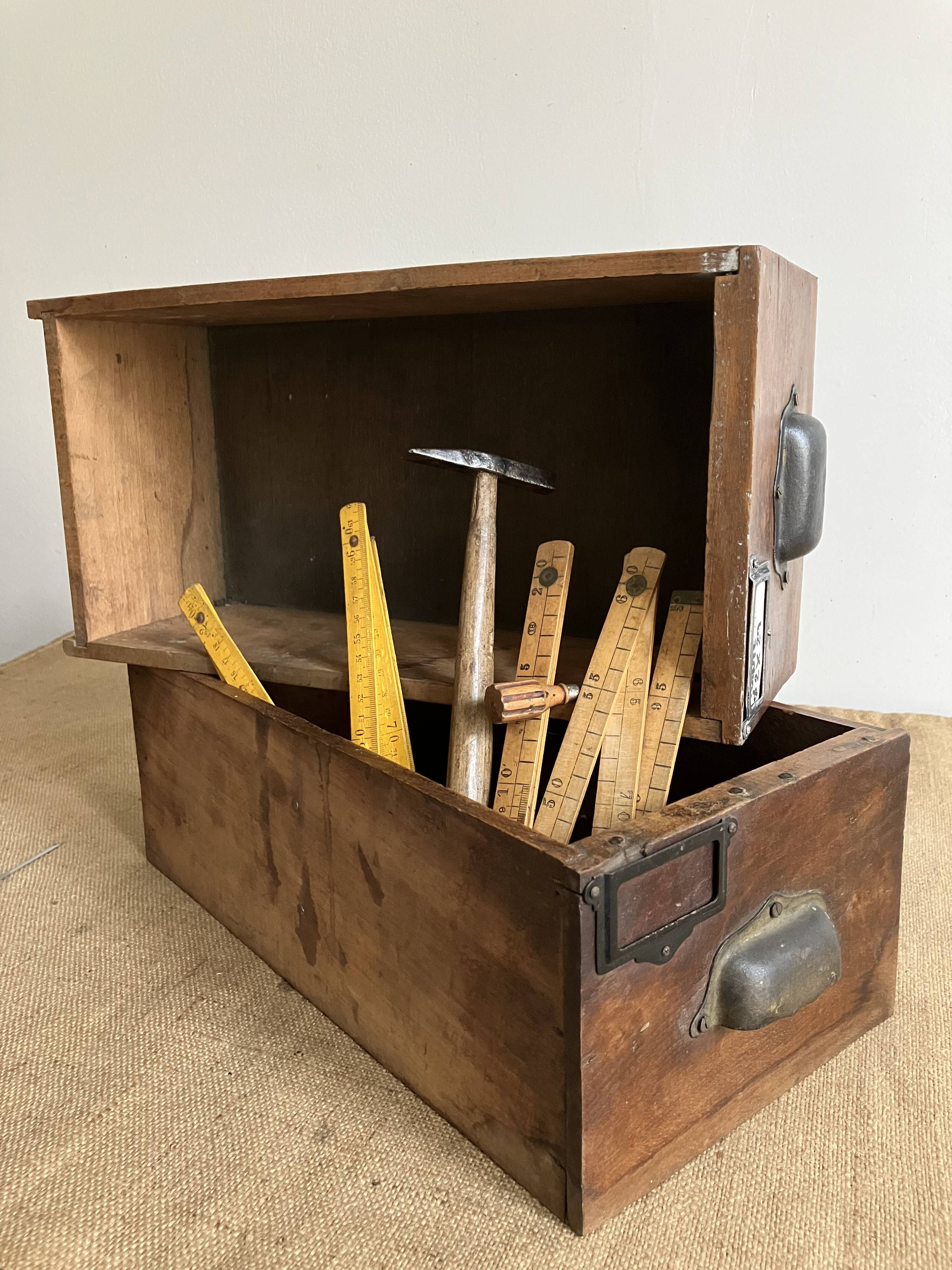 Reserved Andrea - 6 old workshop drawers