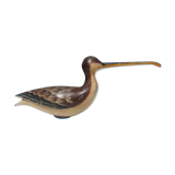 Carved painted wooden curlew
